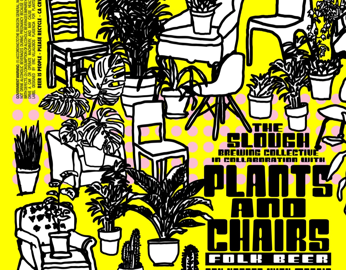 Plants and Chairs Folk Beer Label, The Slough