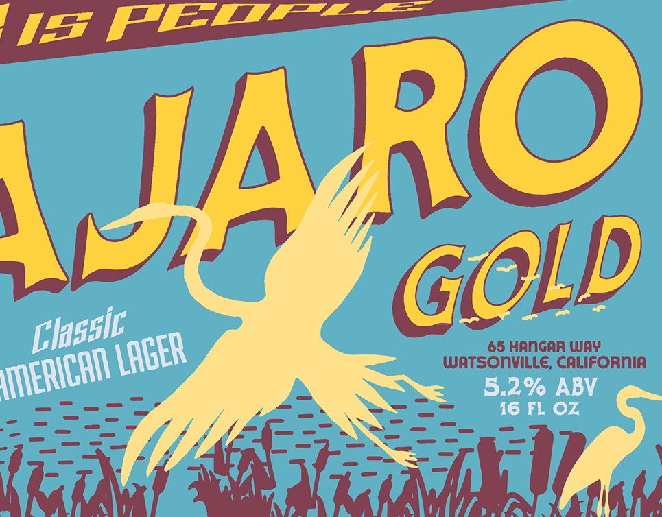 Pajaro Gold American Lager Label, The Slough