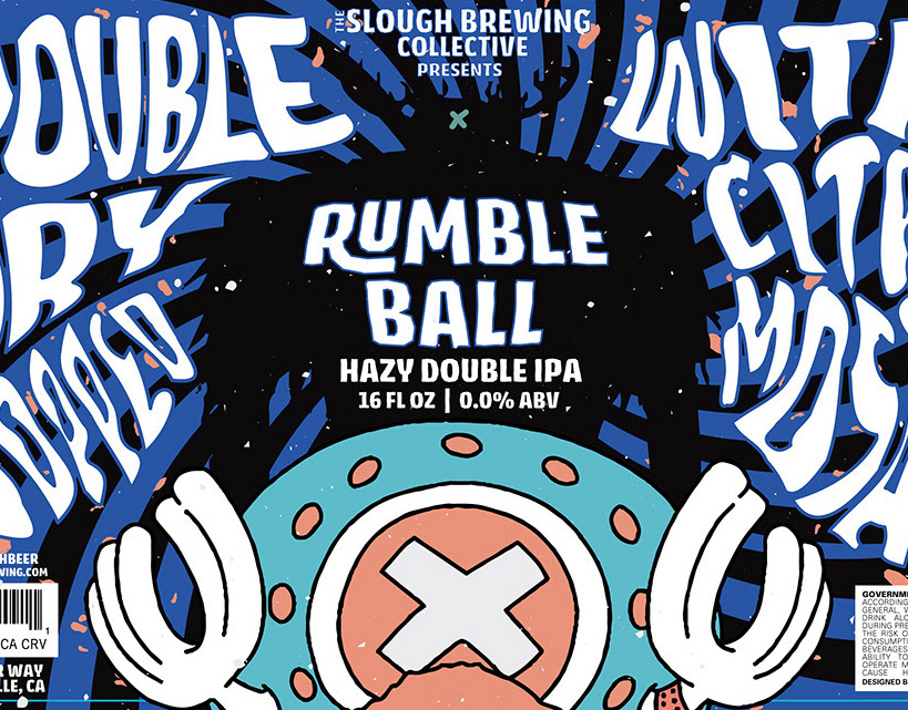Rumble Ball Hazy Double IPA Label, The Slough