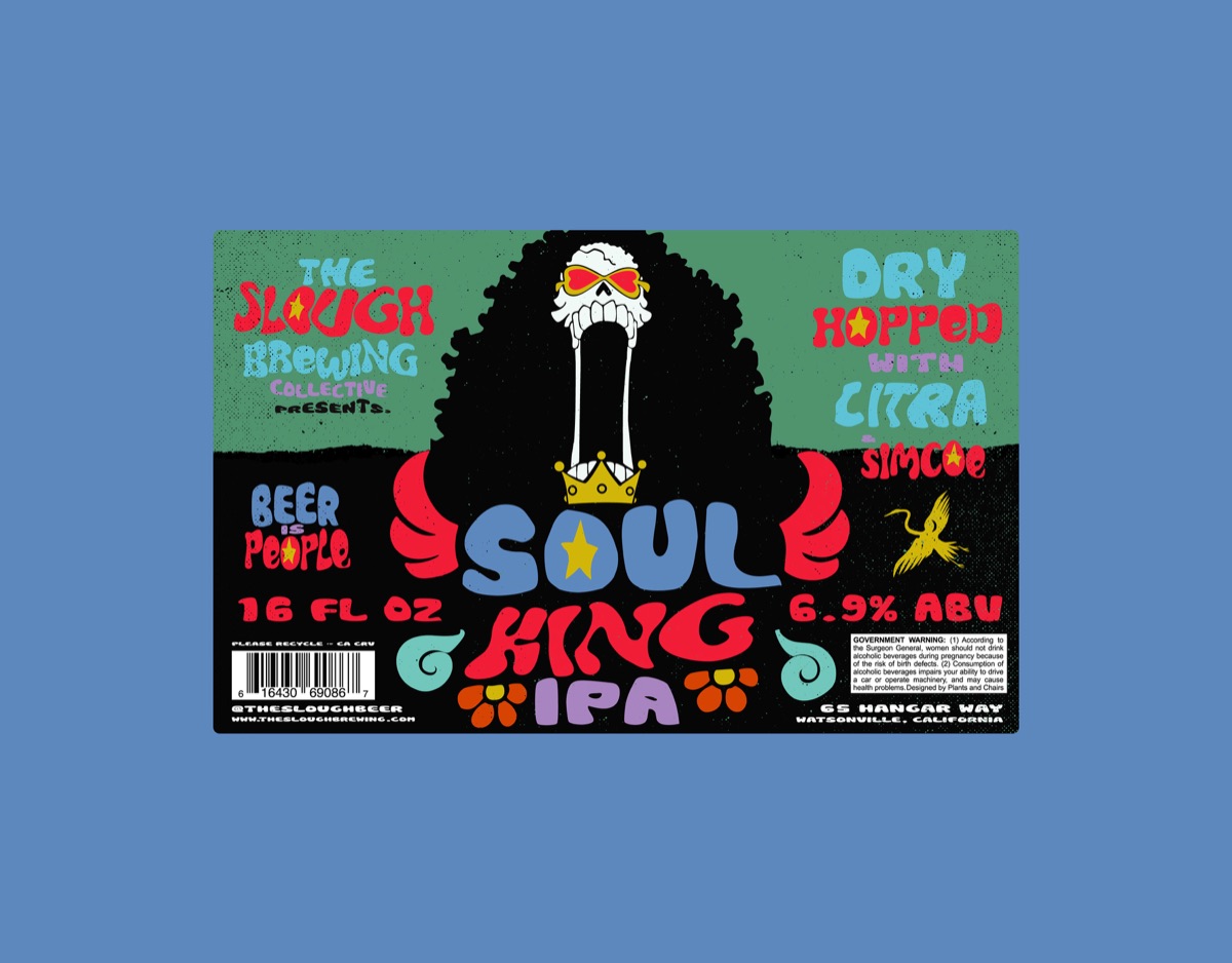 Soul King IPA Label, The Slough Brewing Collective
