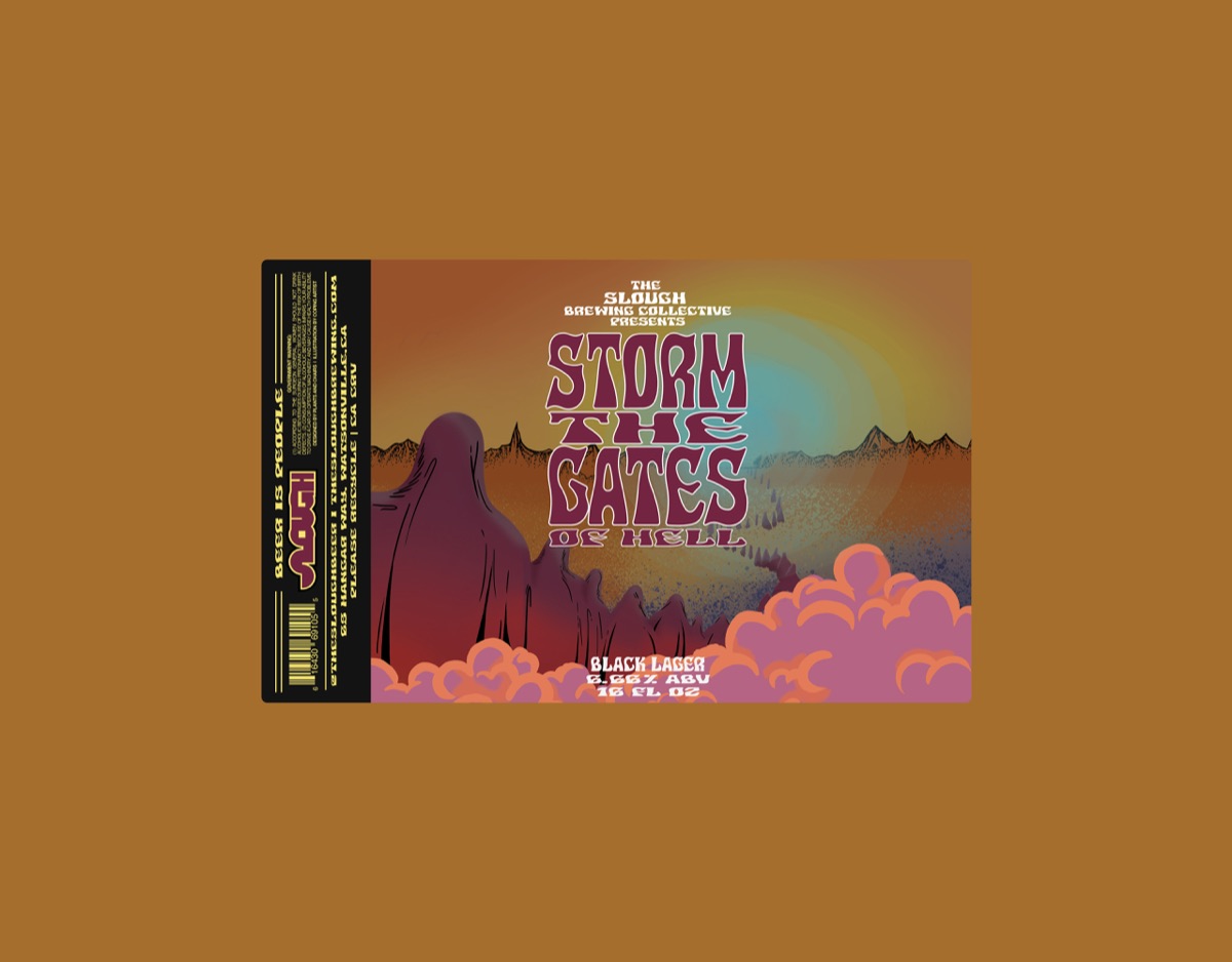 Storm The Gates of Hell Black Lager, Label
