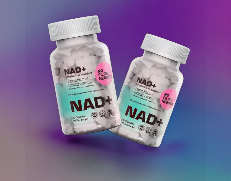 No Filter Needed | NAD+ Supplement Label Design