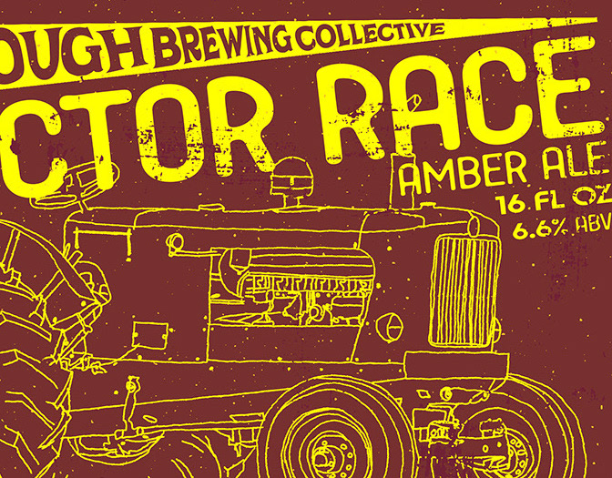 Tractor Race Amber Ale Label, The Slough