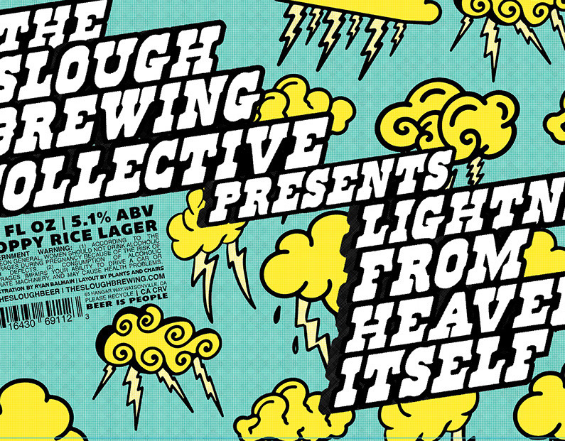 Lightning From Heaven Itself Hoppy Rice Lager, Label