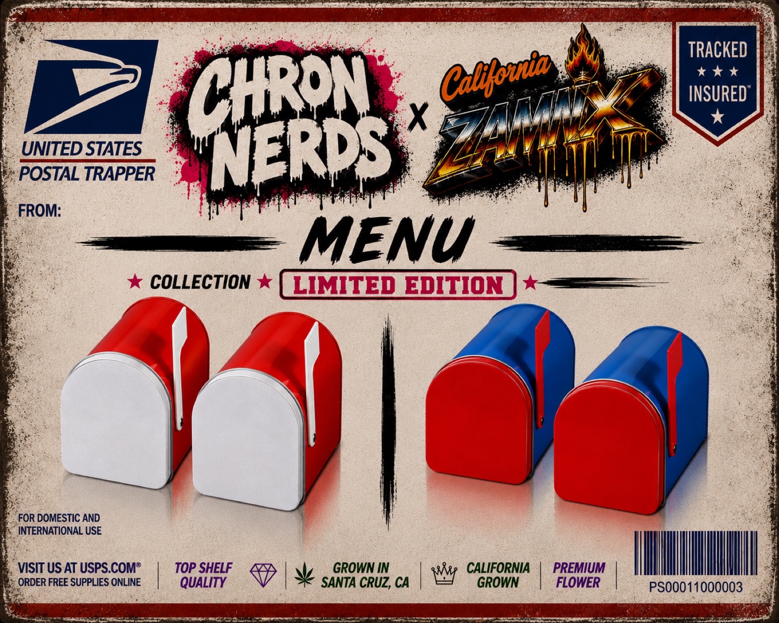 Chron Nerds Postal mailbox menu label