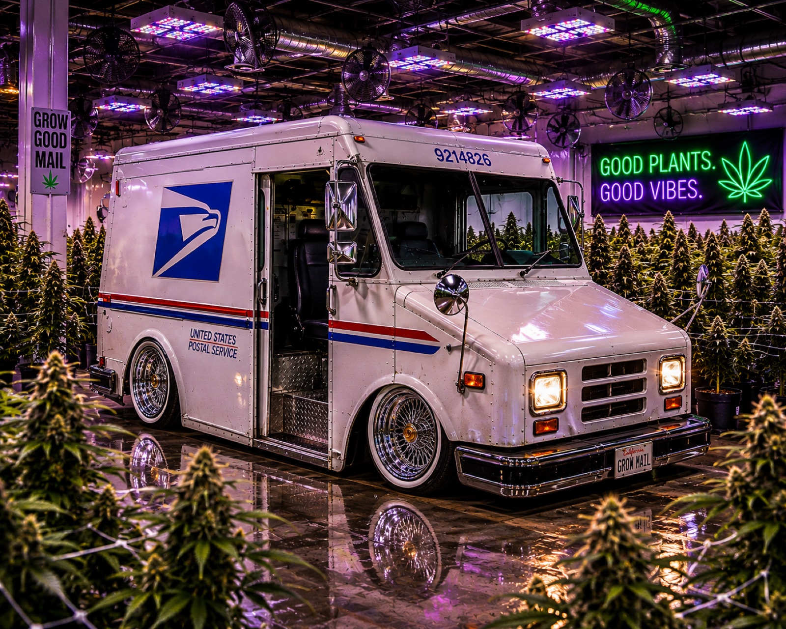 Chron Nerds Postal grow truck campaign art