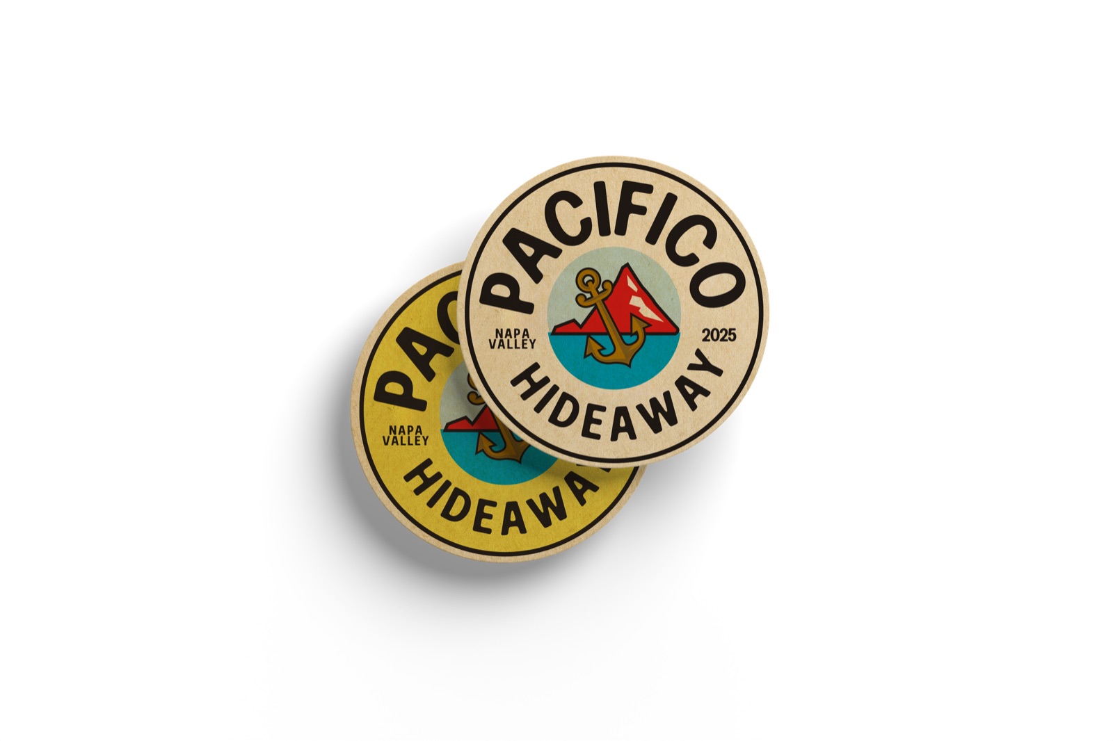 Pacifico x BottleRock round coaster mockup