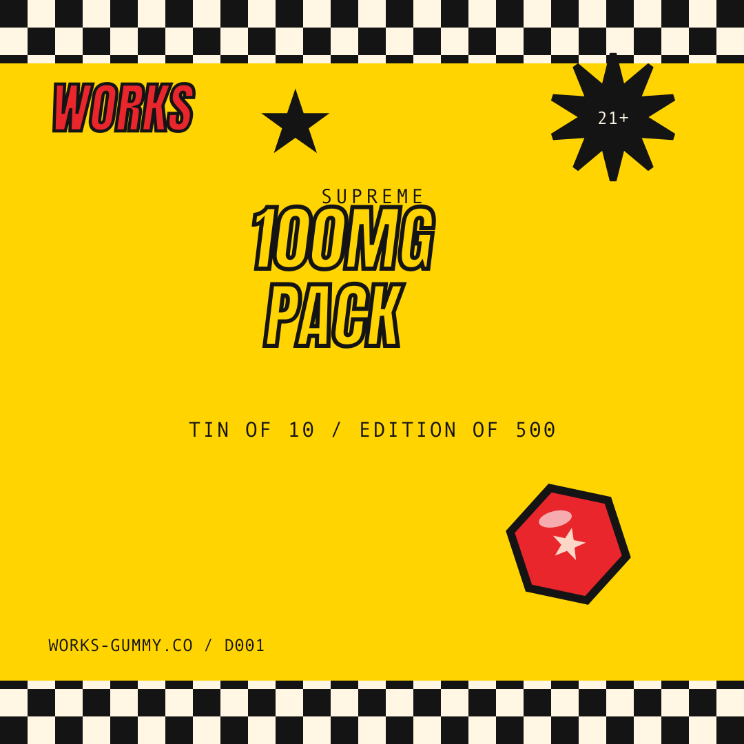 WORKS launch campaign post, SUPREME tin